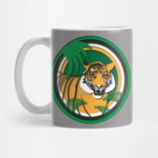 Paper Cutout Tiger Mug